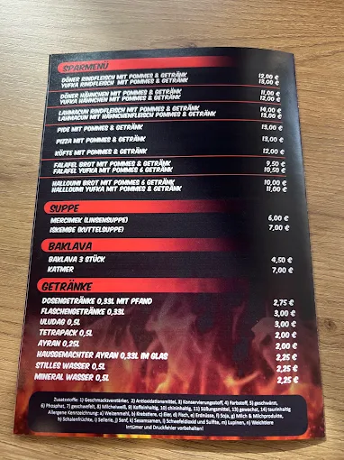 Firat Döner menu 4