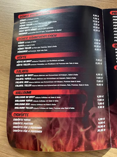 Firat Döner menu 2